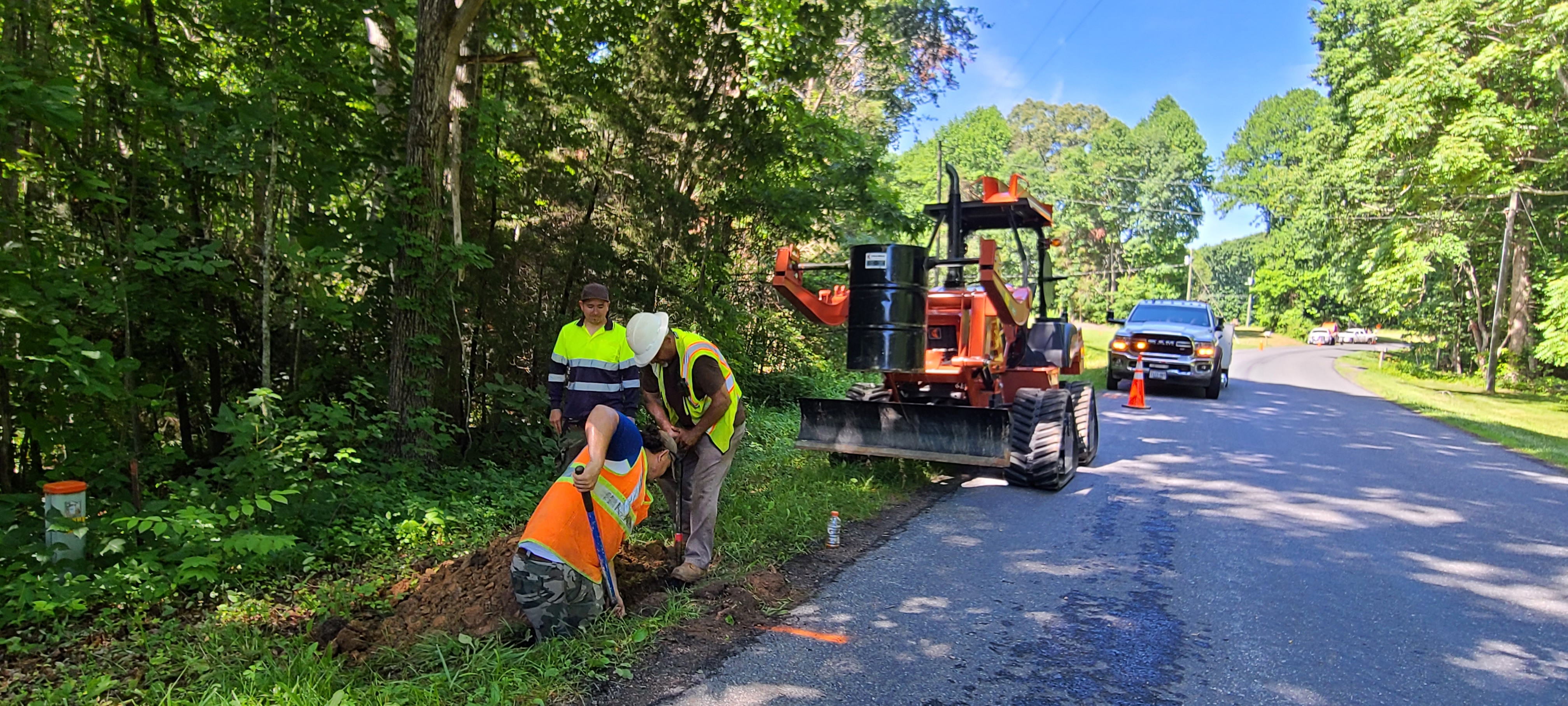 OCBA crew working on Terrys run road